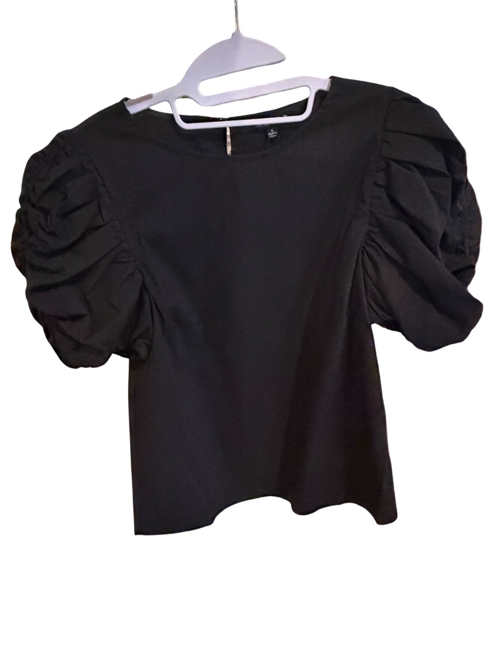 Strut & Bolt NWT Bubble Sleeve Top Black Size S